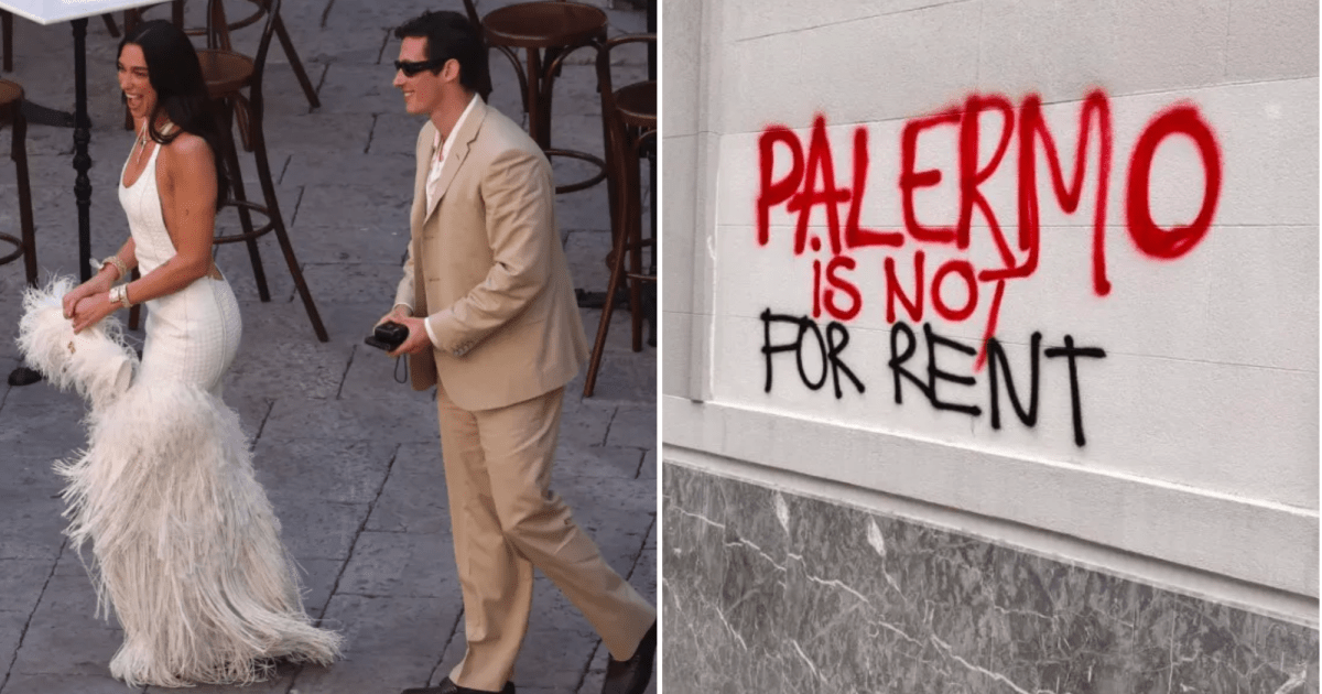 Dua Lipa's £1.5m Wedding 'Shuts Down' Palermo as Locals Rebel