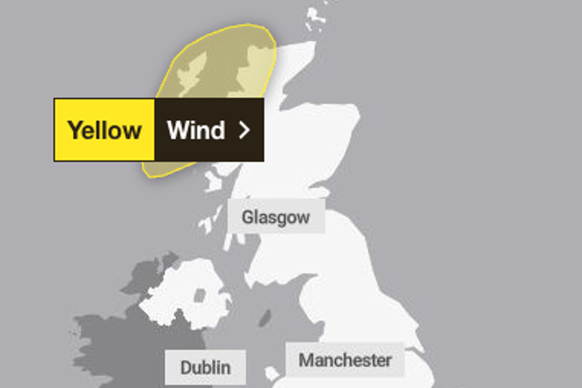 Met Office issues 70mph wind warning as hurricane remnants head for Scotland